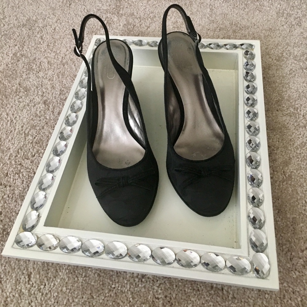 Coach wedge slingback heels
